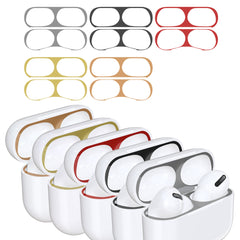 kwmobile Staubschutz Sticker kompatibel mit Apple AirPods Pro - Metallstaub Schutz Aufkleber Skins - Schwarz - Sonstiges