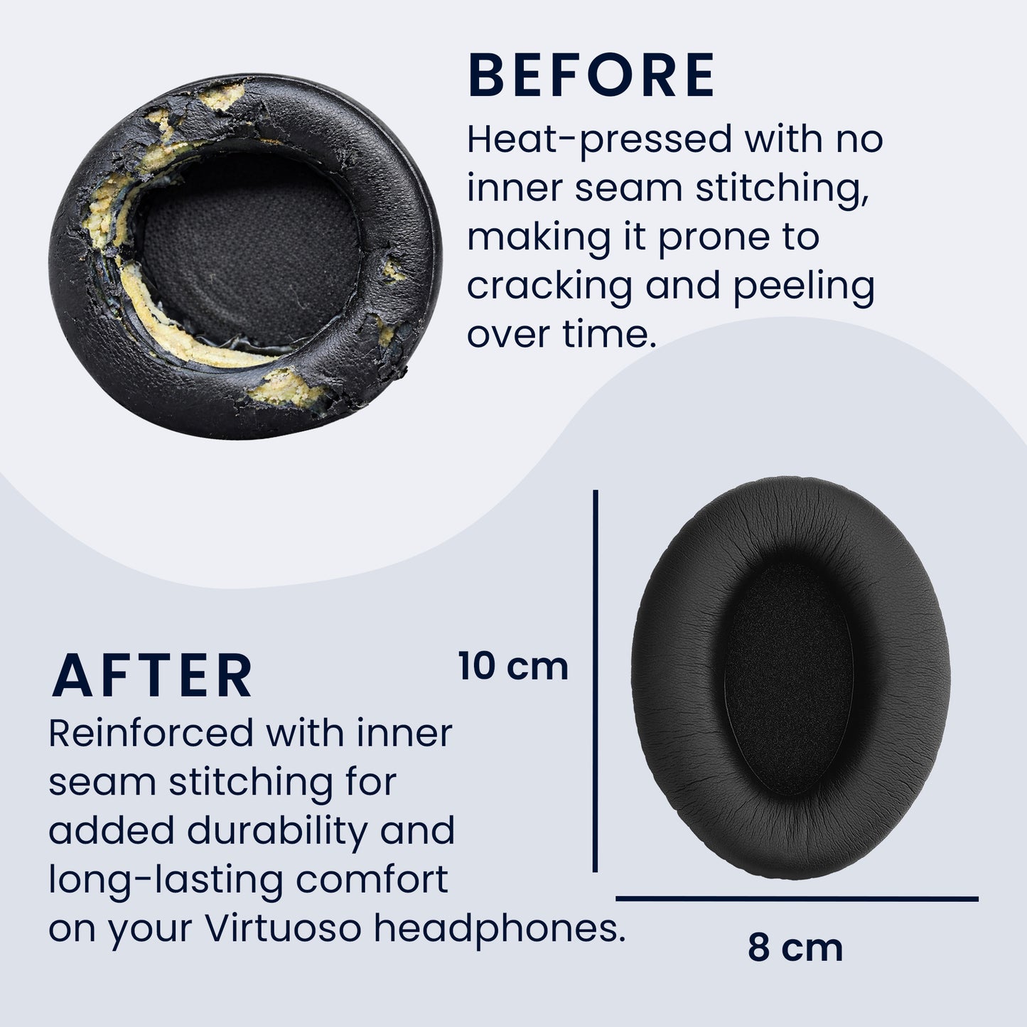 kwmobile Ear Pads for AKG N60NC Wired Earpads Replacement Ear Pads Headphone Spare Parts Headphone Replacement Pads Over Ear Headphones