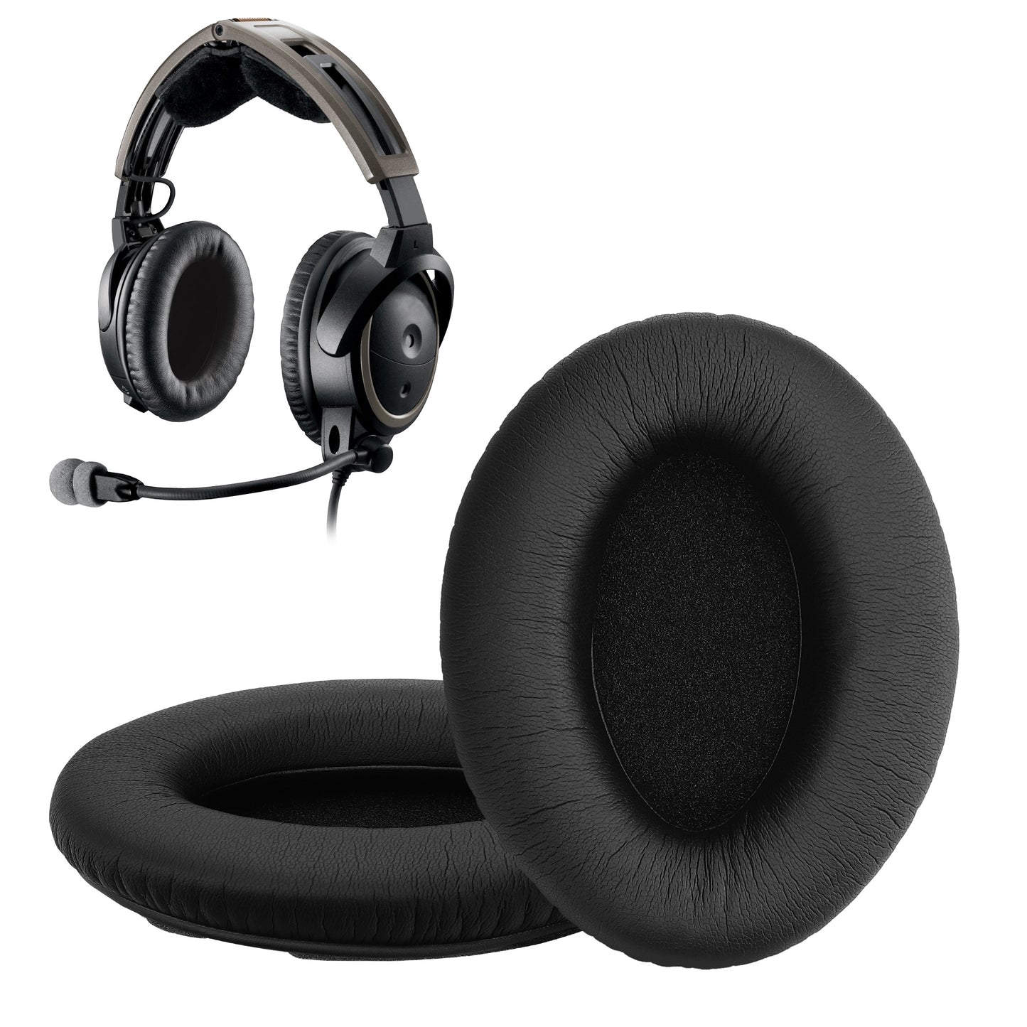 kwmobile 2x Ohr Polster für AKG N60NC Wired Ohrpolster - Ersatz Ohrpolster - Kopfhörer Ersatzteile - Kopfhörer Ersatzpolster für Over Ear Headphones Schwarz  