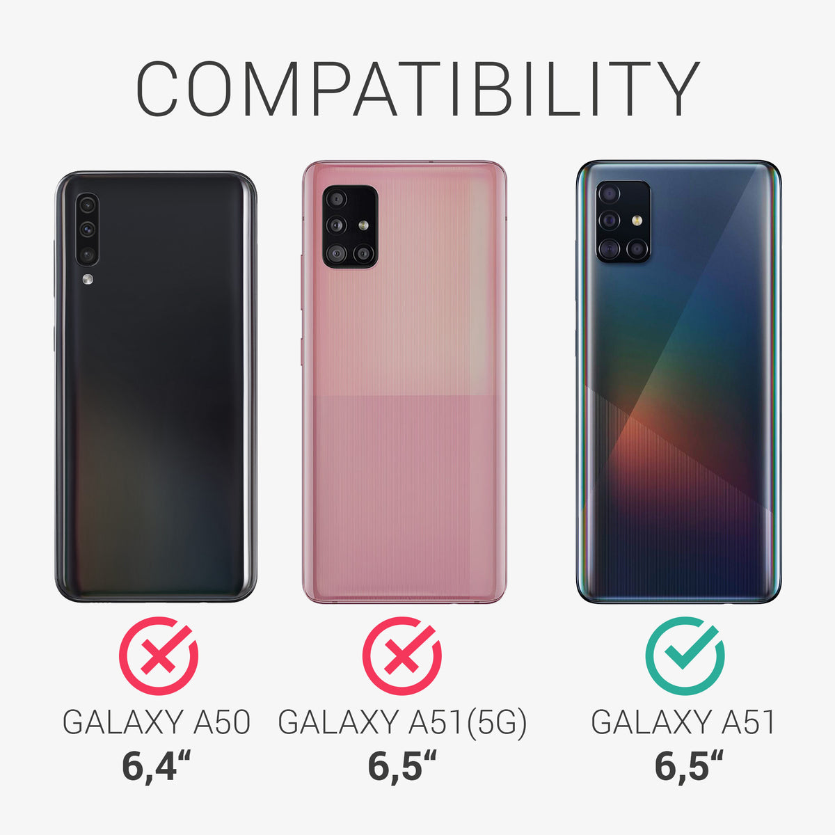kwmobile Phone Case for Samsung Galaxy A51 Protective Cover