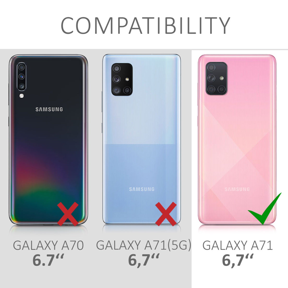 kwmobile Phone Case for Samsung Galaxy A71 - Silicone Case Protective Cover