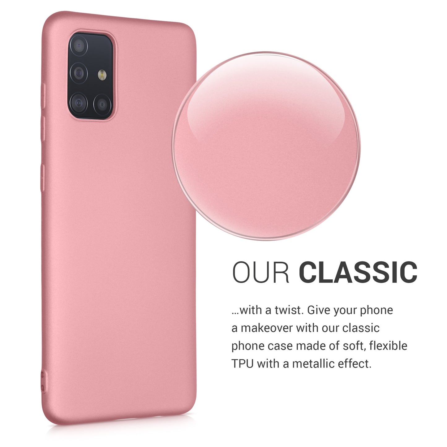 kwmobile Phone Case for Samsung Galaxy A71 - Silicone Case Protective Cover
