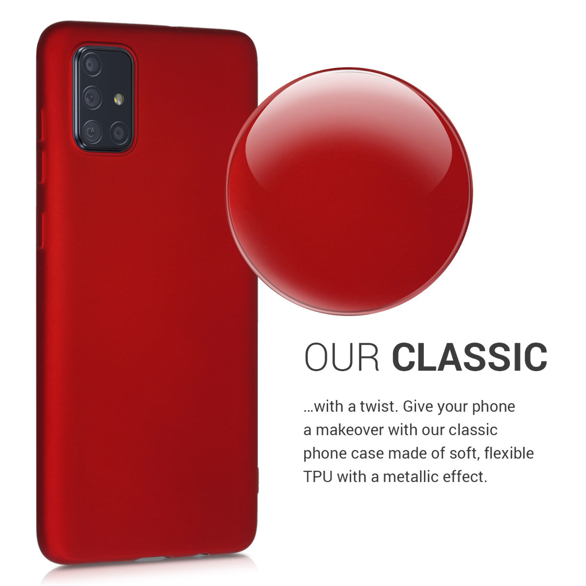 kwmobile Phone Case for Samsung Galaxy A71 - Silicone Case Protective Cover