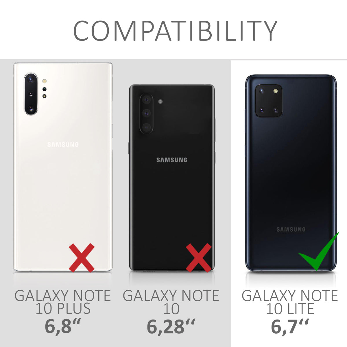 kwmobile Phone Case for Samsung Galaxy Note 10 Lite Case - Wireless Charging - Protective Cover