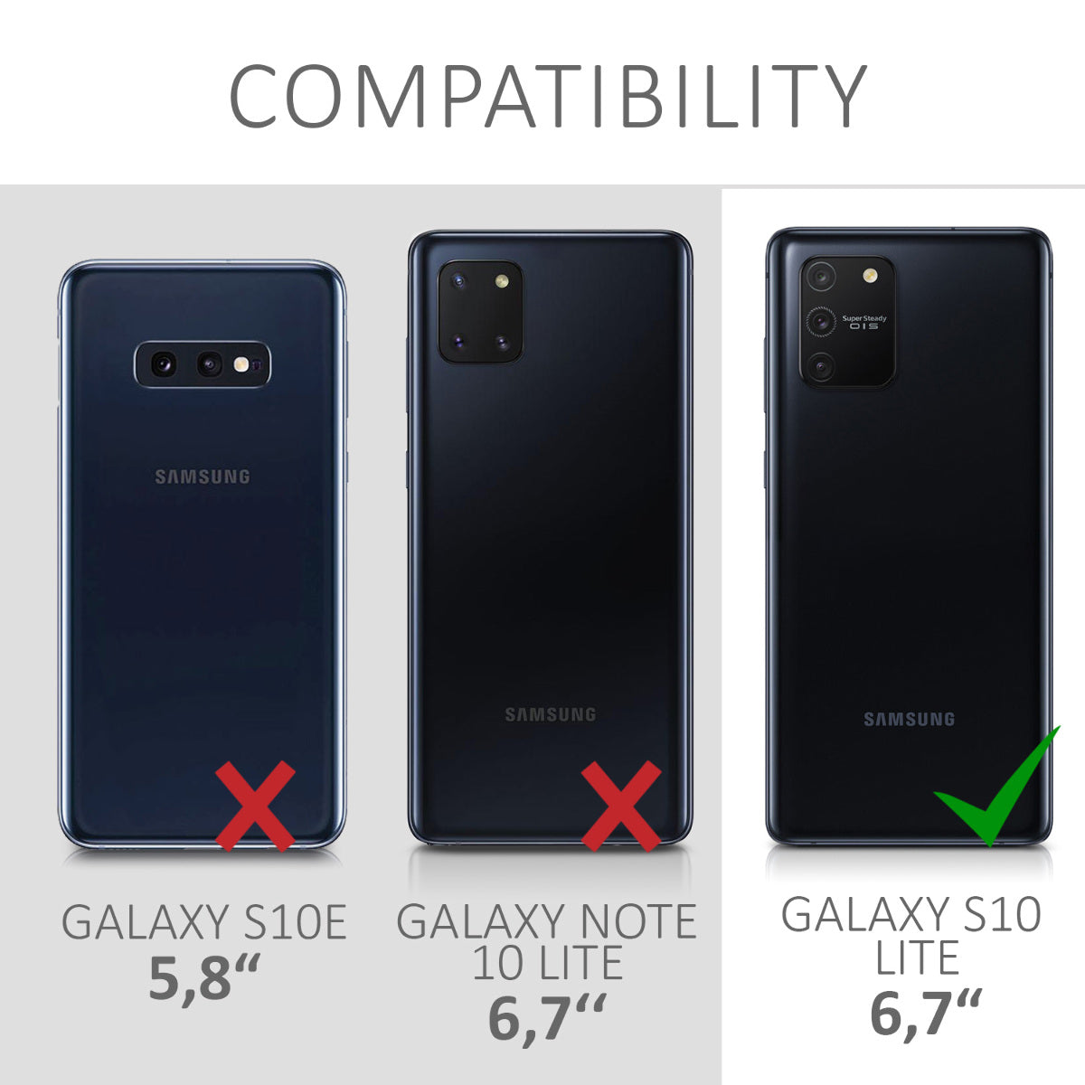 kwmobile Case for Samsung Galaxy S10 Lite - Cover Protection