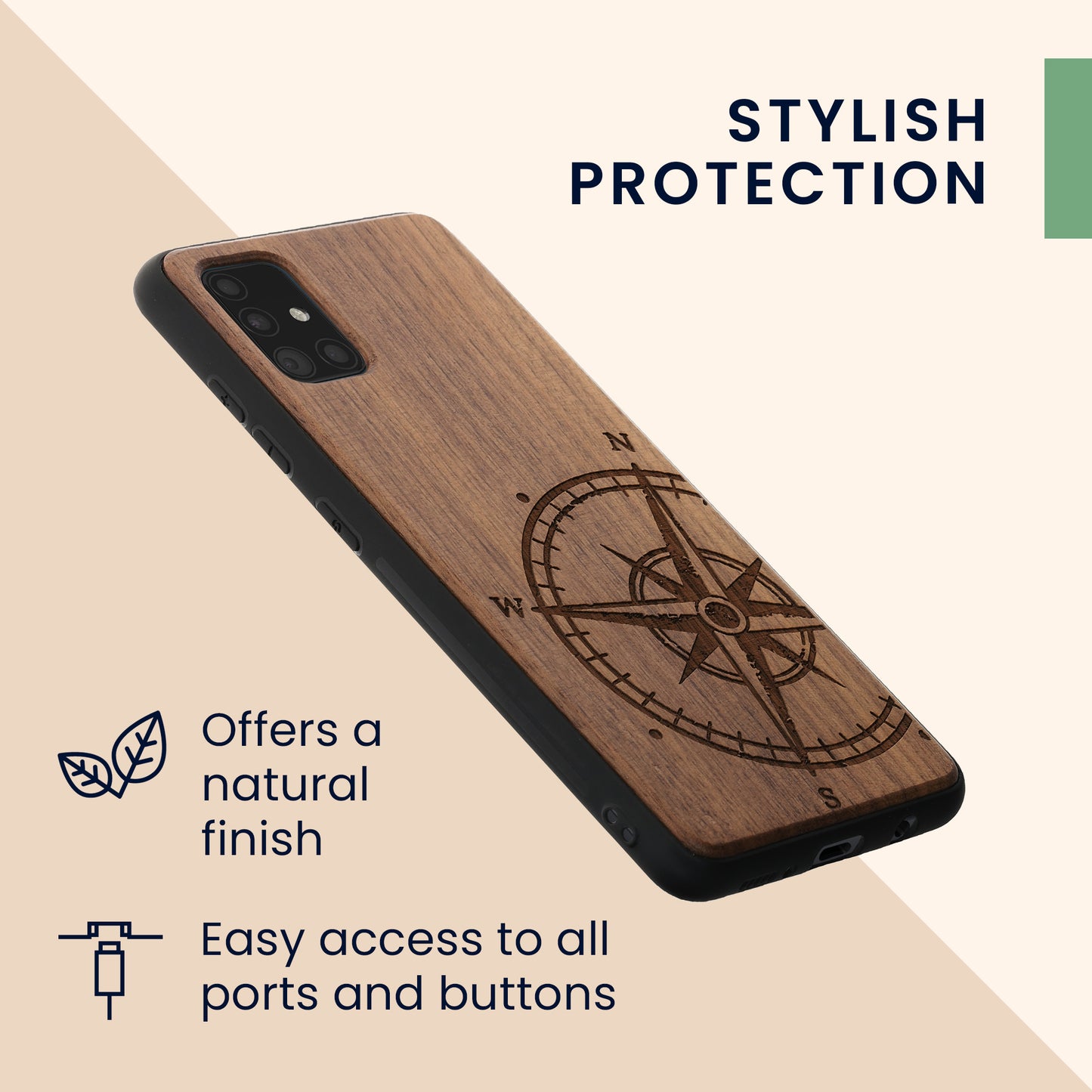 Samsung Galaxy A51 Shockproof Hard Case with TPU Bumper