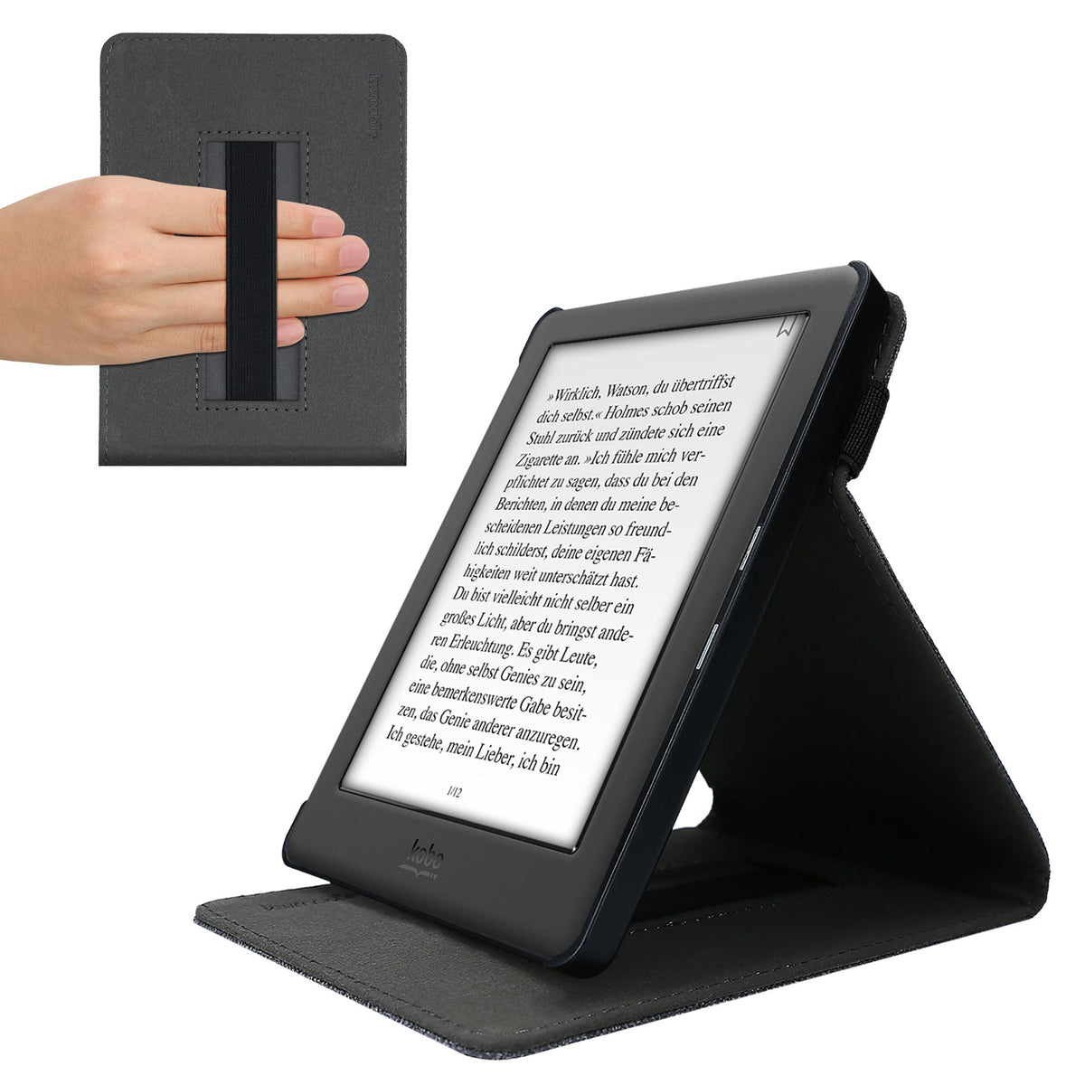 Kobo Glo HD / Touch 2.0 with Hand Strap eReader Case