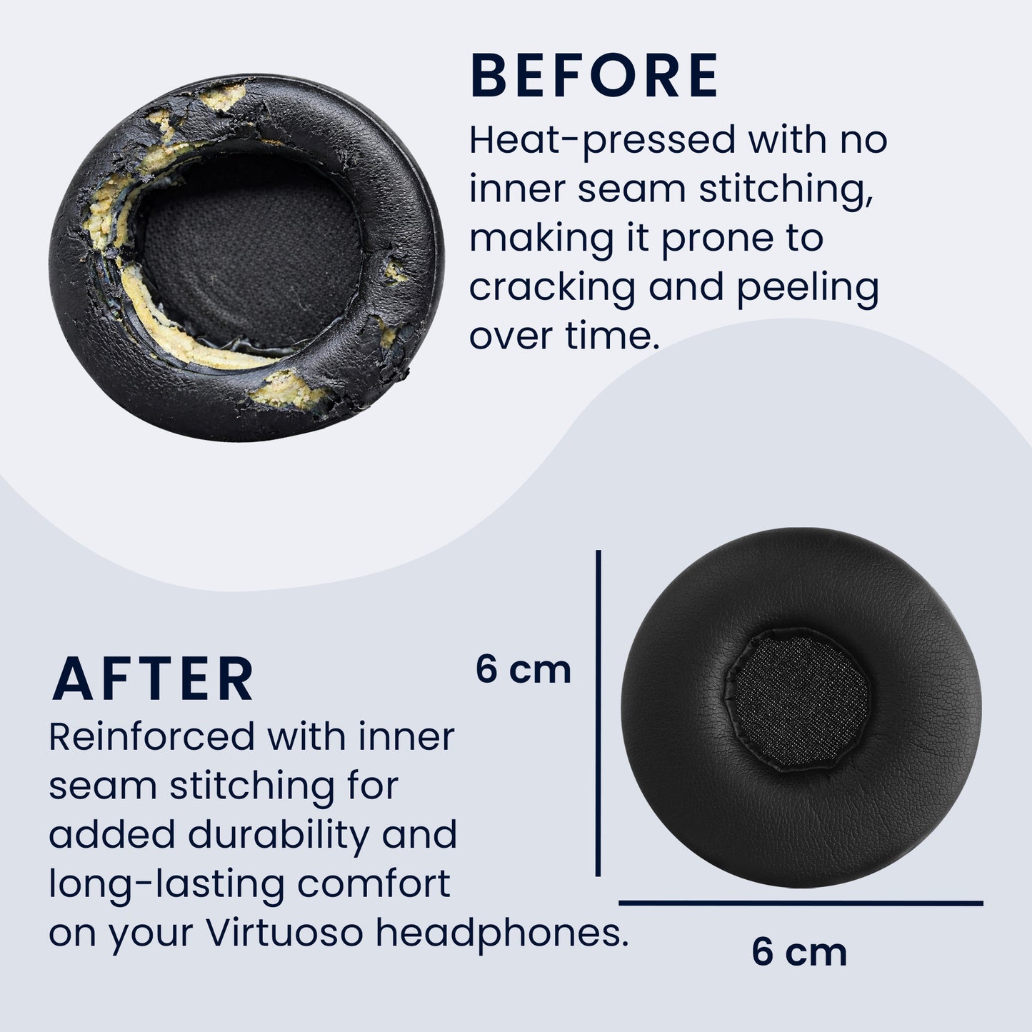 kwmobile Ear Pads for Bose A20 Aviation Headset Ear Cushions Replacement Ear Pads Headphone Spare Parts Headphone Replacement Pads Over Ear Headphones
