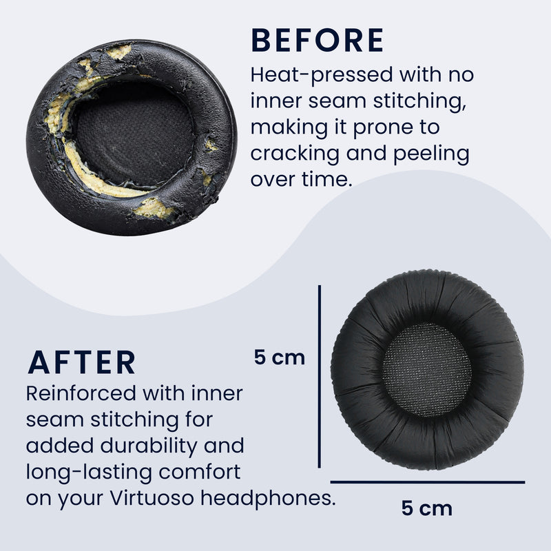 kwmobile Ear Pads for Sennheiser PX200 / PX100 Ear Cushion Replacement Parts Headphone Replacement Pads for Over Ear Headphones