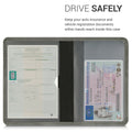 Faux Leather Vehicle Registration Holder with Card Slots