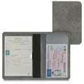Faux Leather Vehicle Registration Holder with Card Slots