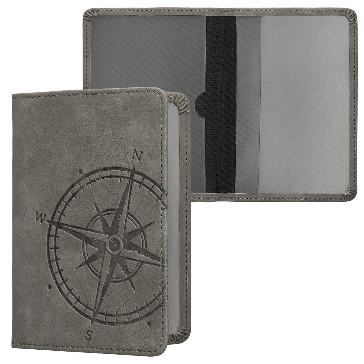 Faux Leather Vehicle Registration Holder with Card Slots