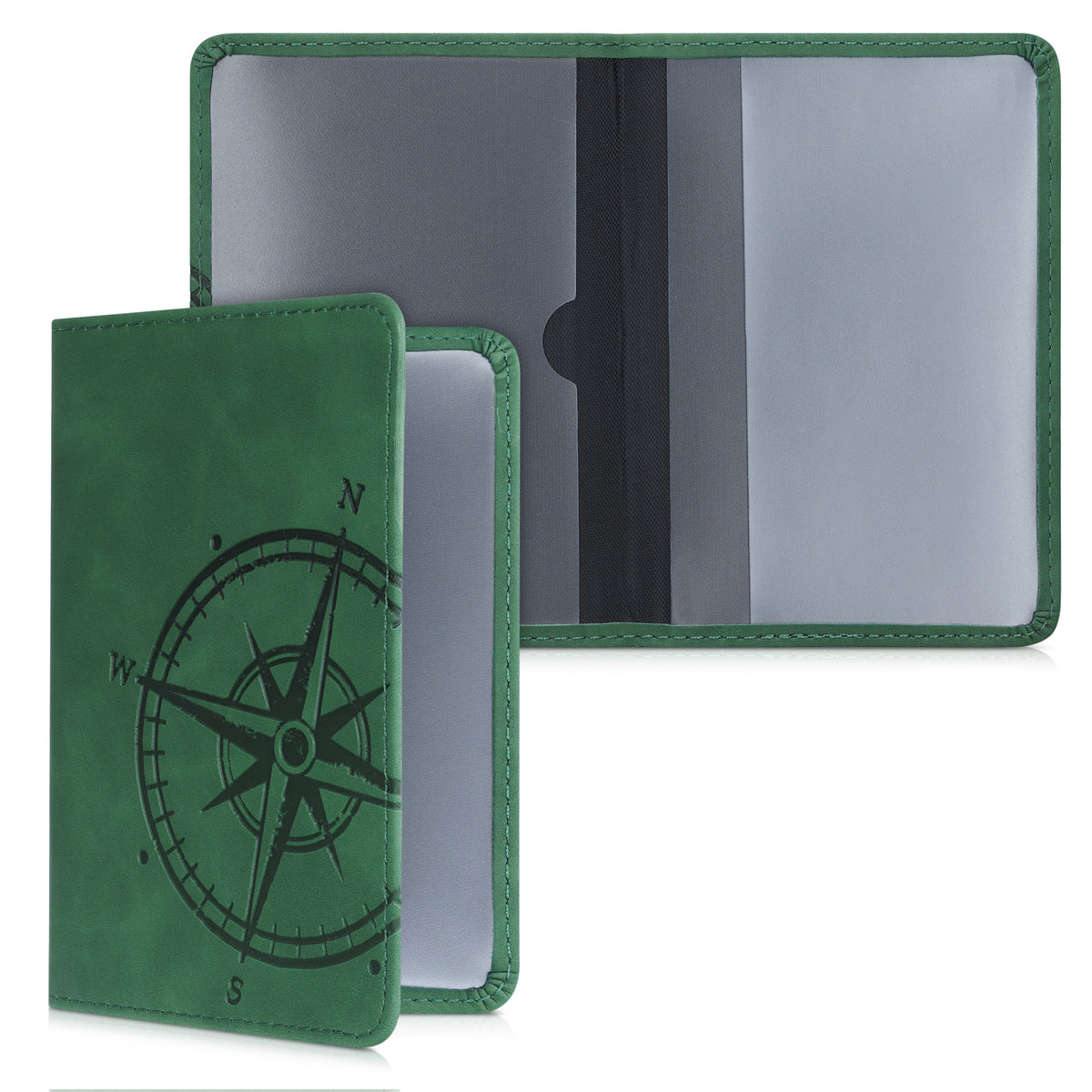 Faux Leather Vehicle Registration Holder with Card Slots
