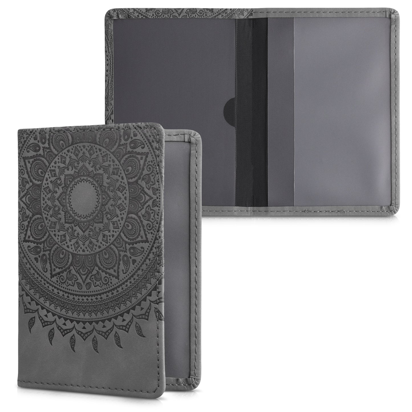 Faux Leather Vehicle Registration Holder with Card Slots