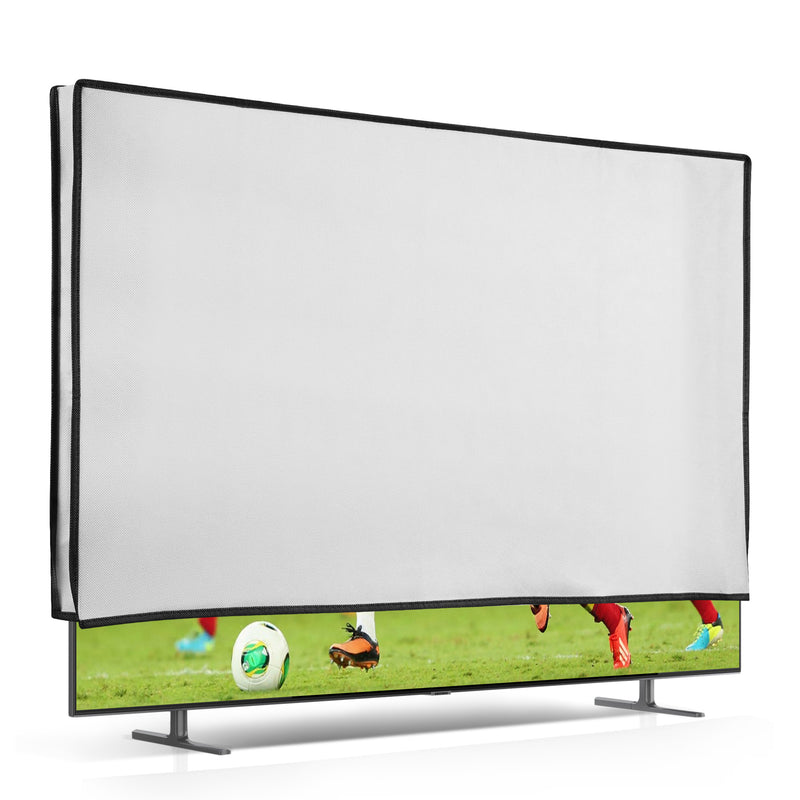 kwmobile 32" TV Abdeckung Indoor - Fernseher Hülle Bildschirmschutz Abdeckung - TV Bildschirm Staubschutzhülle - Fernsehabdeckung - Weiß Weiß  