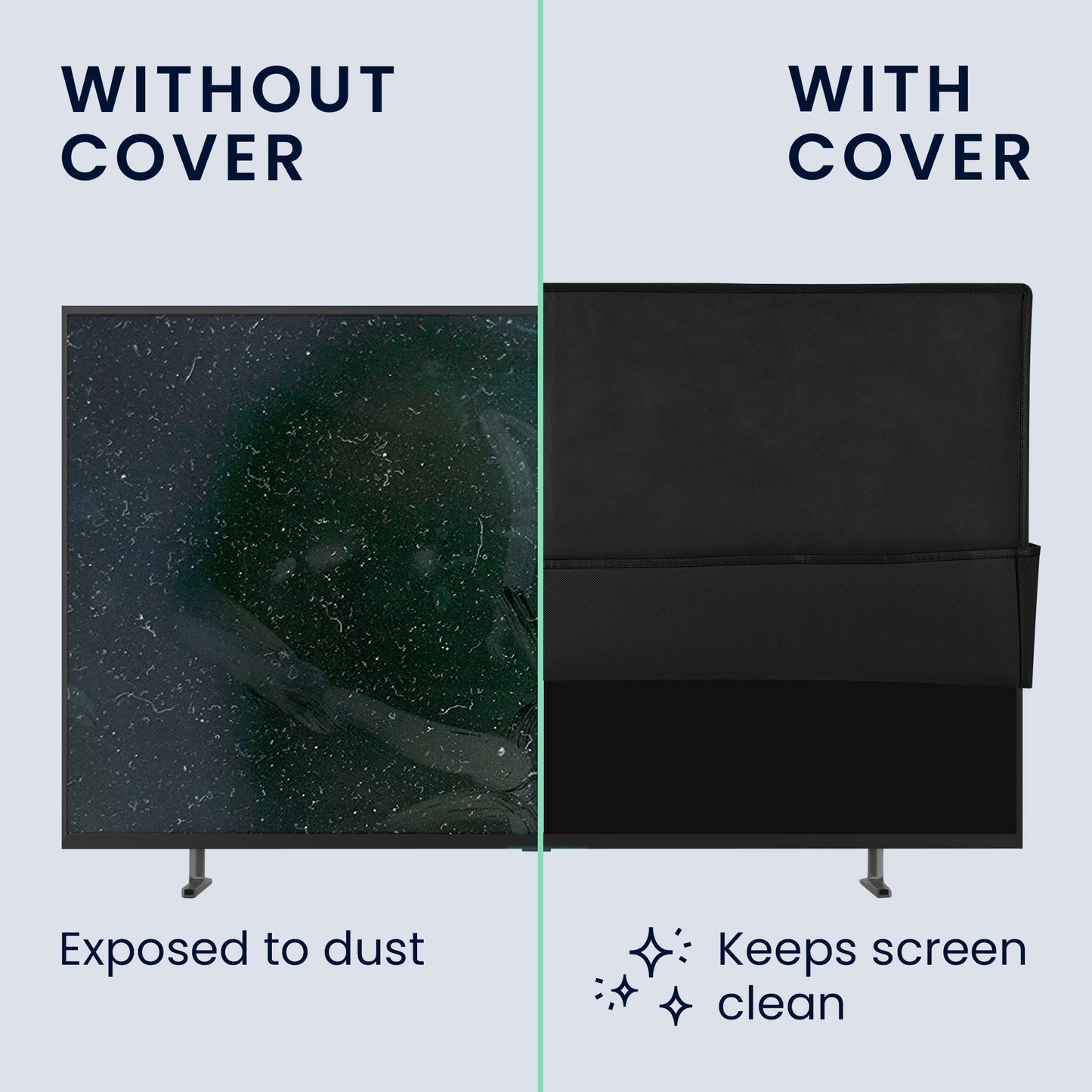 kwmobile 65" TV Cover Indoor Television Sleeve Screen Protector Cover TV Screen Dust Cover TV Cover