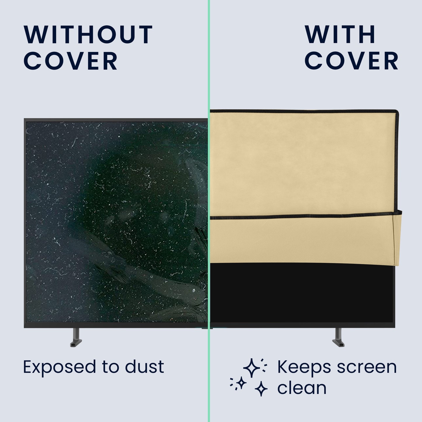 kwmobile 65" TV Cover Indoor Television Sleeve Screen Protector Cover TV Screen Dust Cover TV Cover