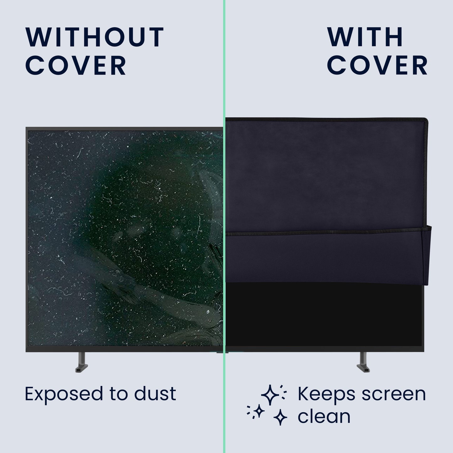 kwmobile 65" TV Cover Indoor Television Sleeve Screen Protector Cover TV Screen Dust Cover TV Cover