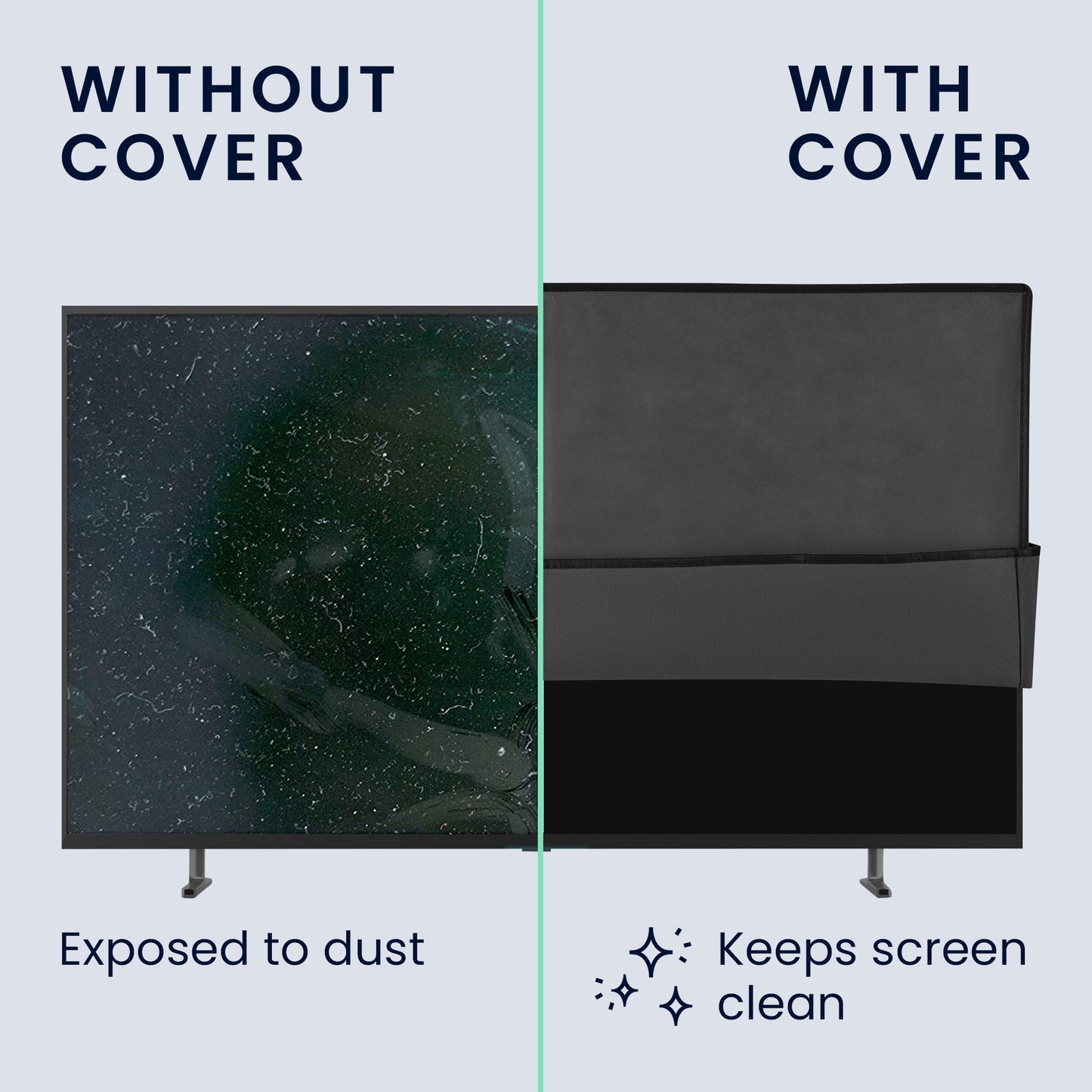kwmobile 65" TV Cover Indoor Television Sleeve Screen Protector Cover TV Screen Dust Cover TV Cover