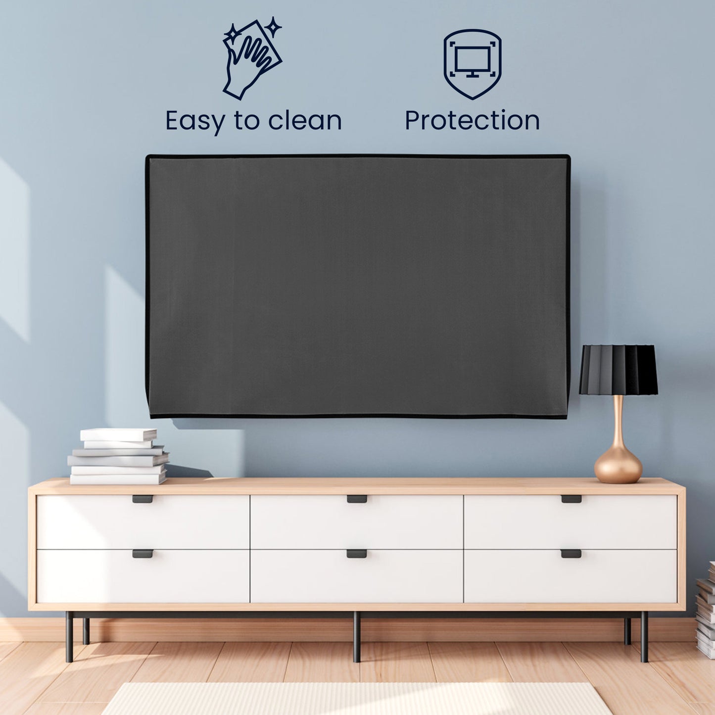 kwmobile 65" TV Cover Indoor Television Sleeve Screen Protector Cover TV Screen Dust Cover TV Cover