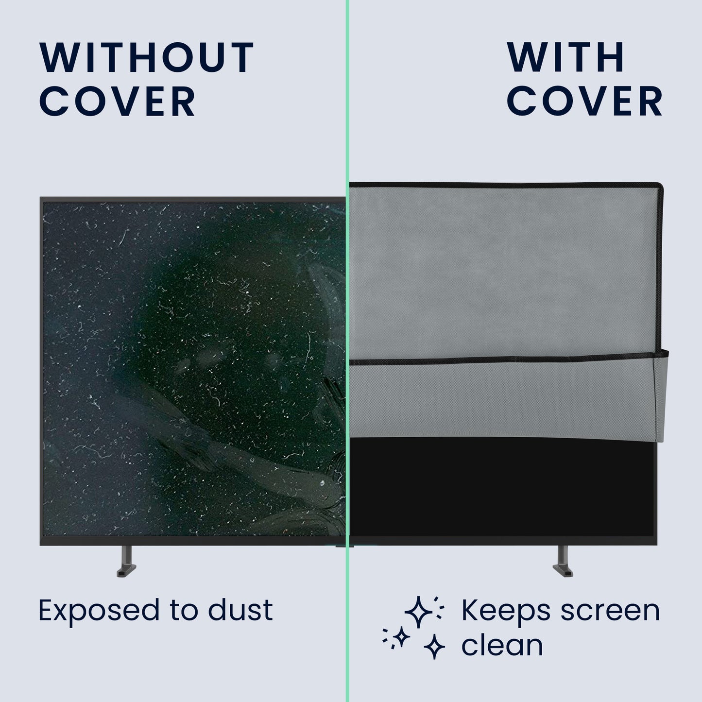 kwmobile 65" TV Cover Indoor Television Sleeve Screen Protector Cover TV Screen Dust Cover TV Cover