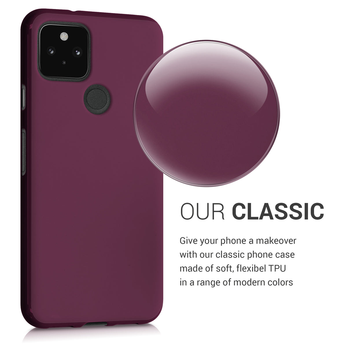 kwmobile Google Pixel 5 Case - Wireless Charging - Protective Cover