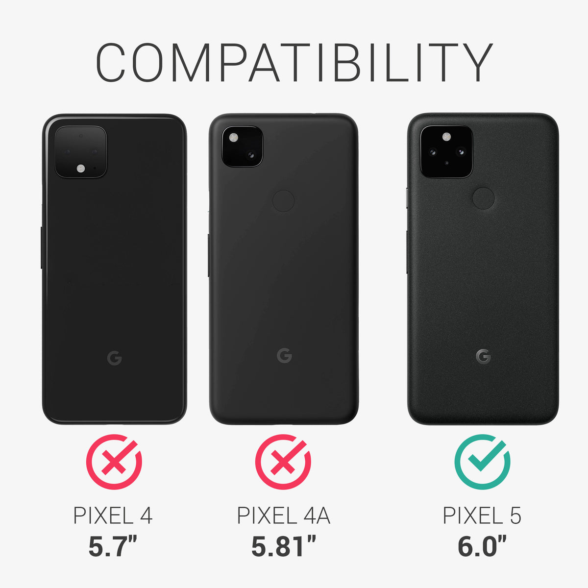 kwmobile Google Pixel 5 Case - Wireless Charging - Protective Cover
