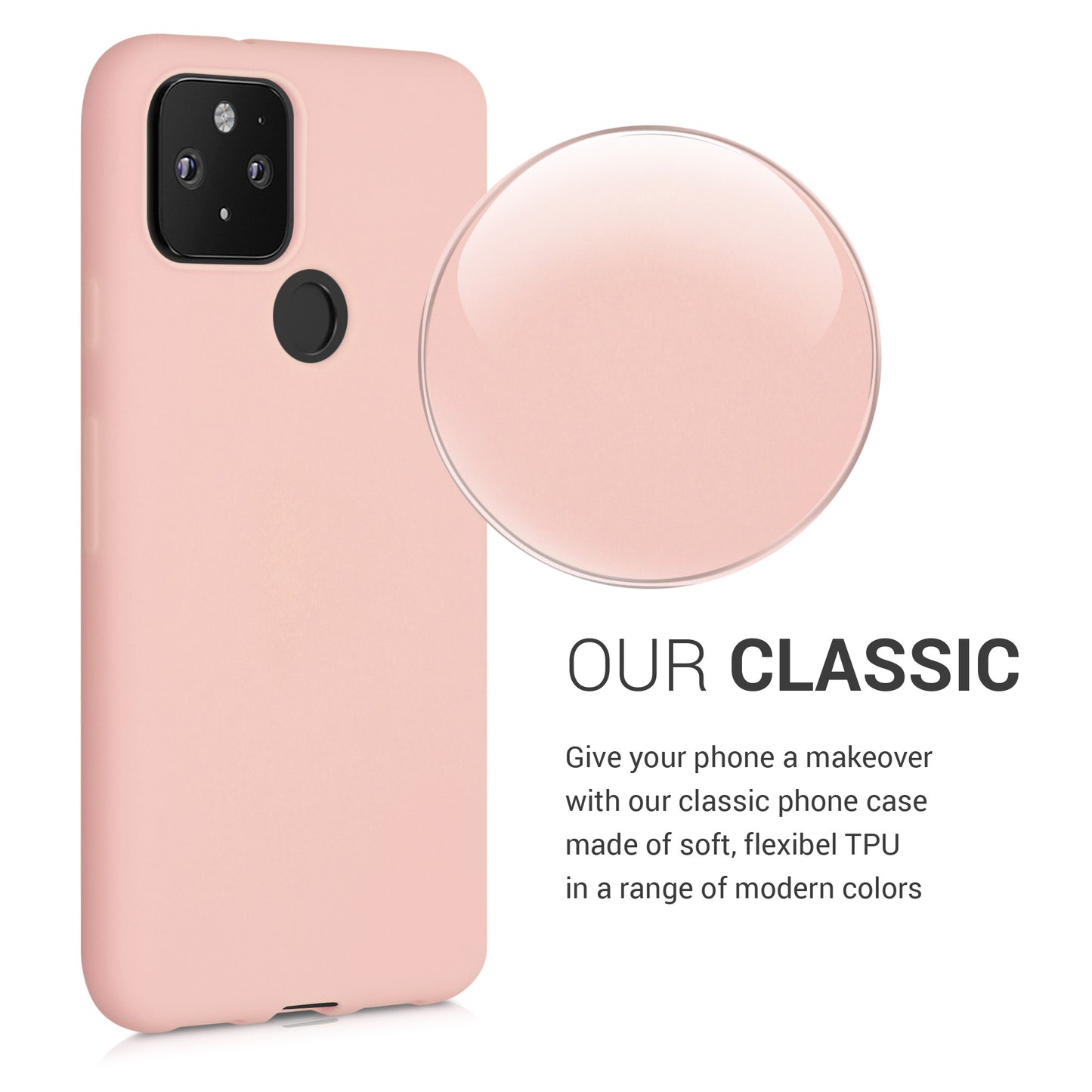 kwmobile Google Pixel 5 Case - Wireless Charging - Protective Cover