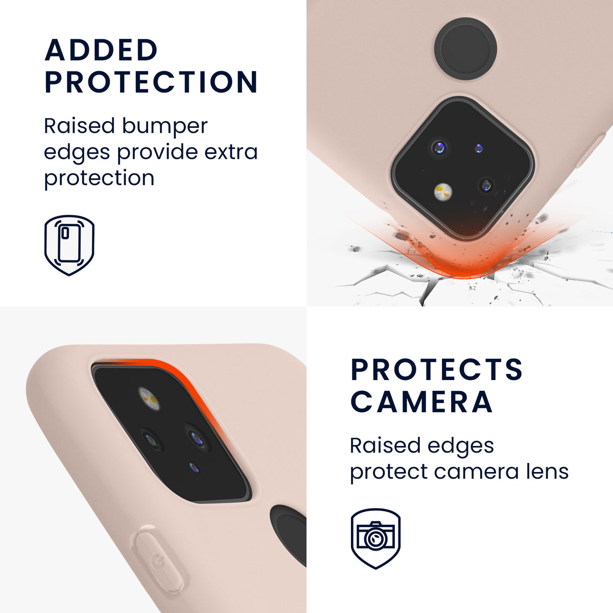 kwmobile Google Pixel 5 Case - Wireless Charging - Protective Cover