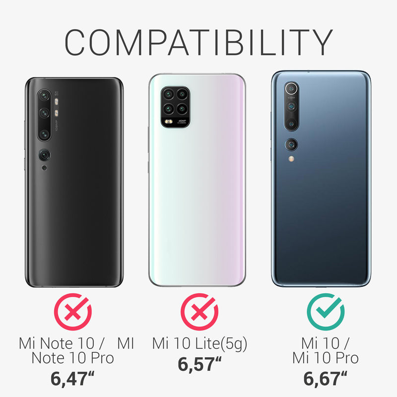 kwmobile Case Compatible with Xiaomi Mi 10 / Mi 10 Pro Cover Shockproof Phone Case TPU Phone Cover