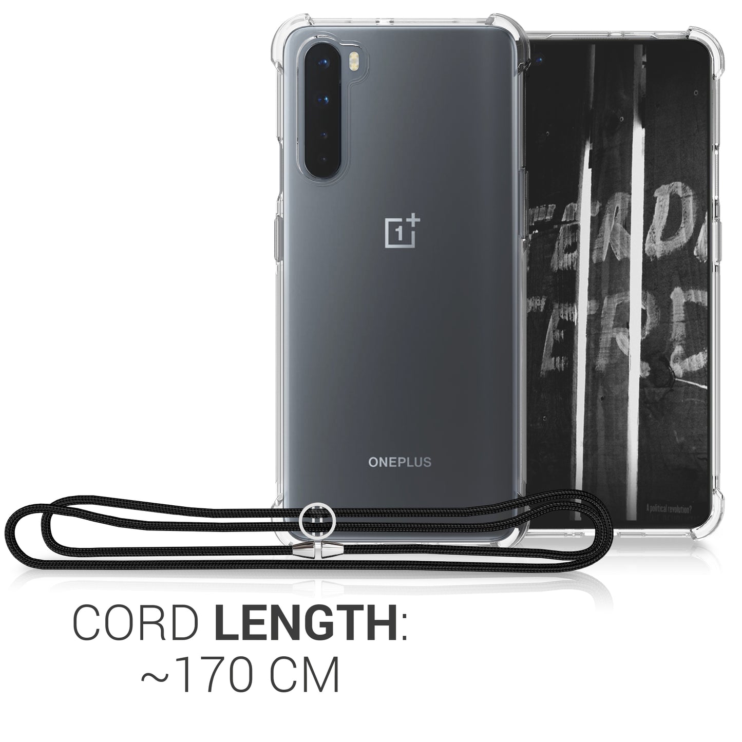 OnePlus Nord Silicone Necklace Phone Case Clear