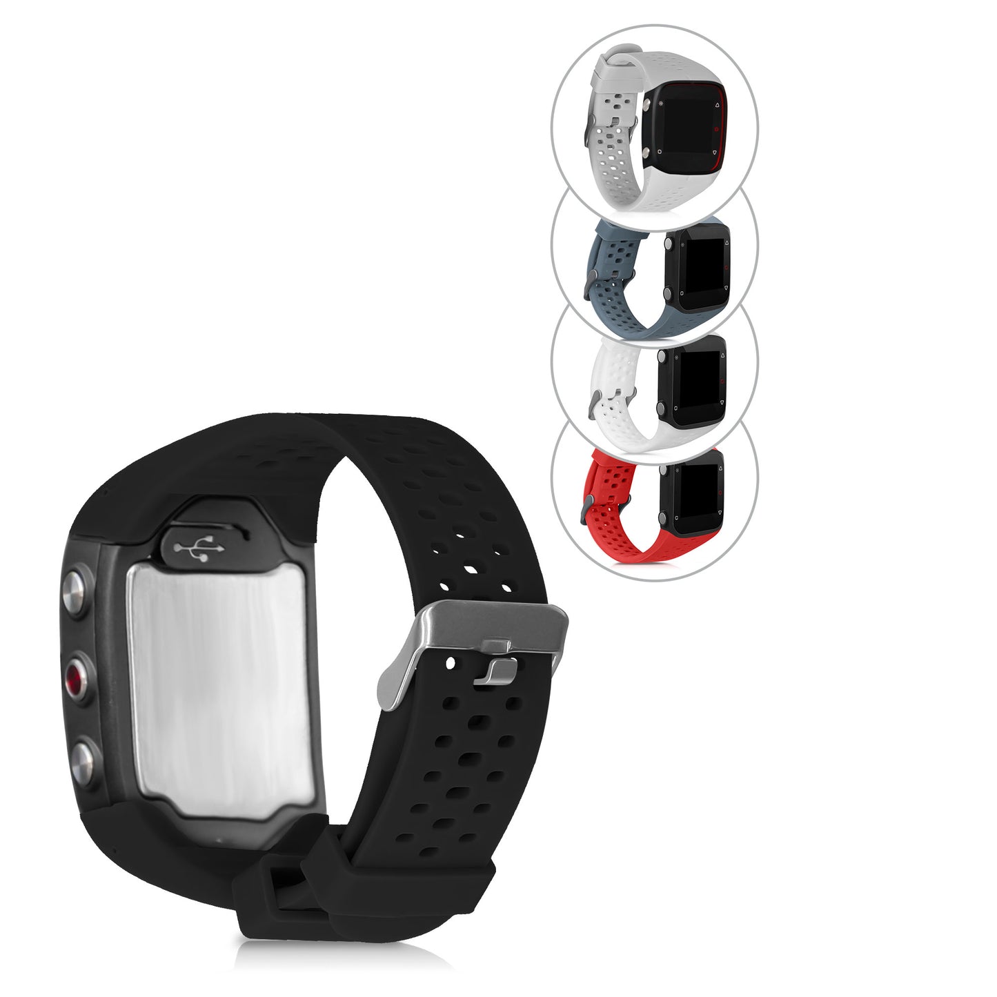 kwmobile Silikon Uhrenarmband für Polar M400 / M430 Armband - Ersatzarmband für Fitnesstracker - Wechselarmband