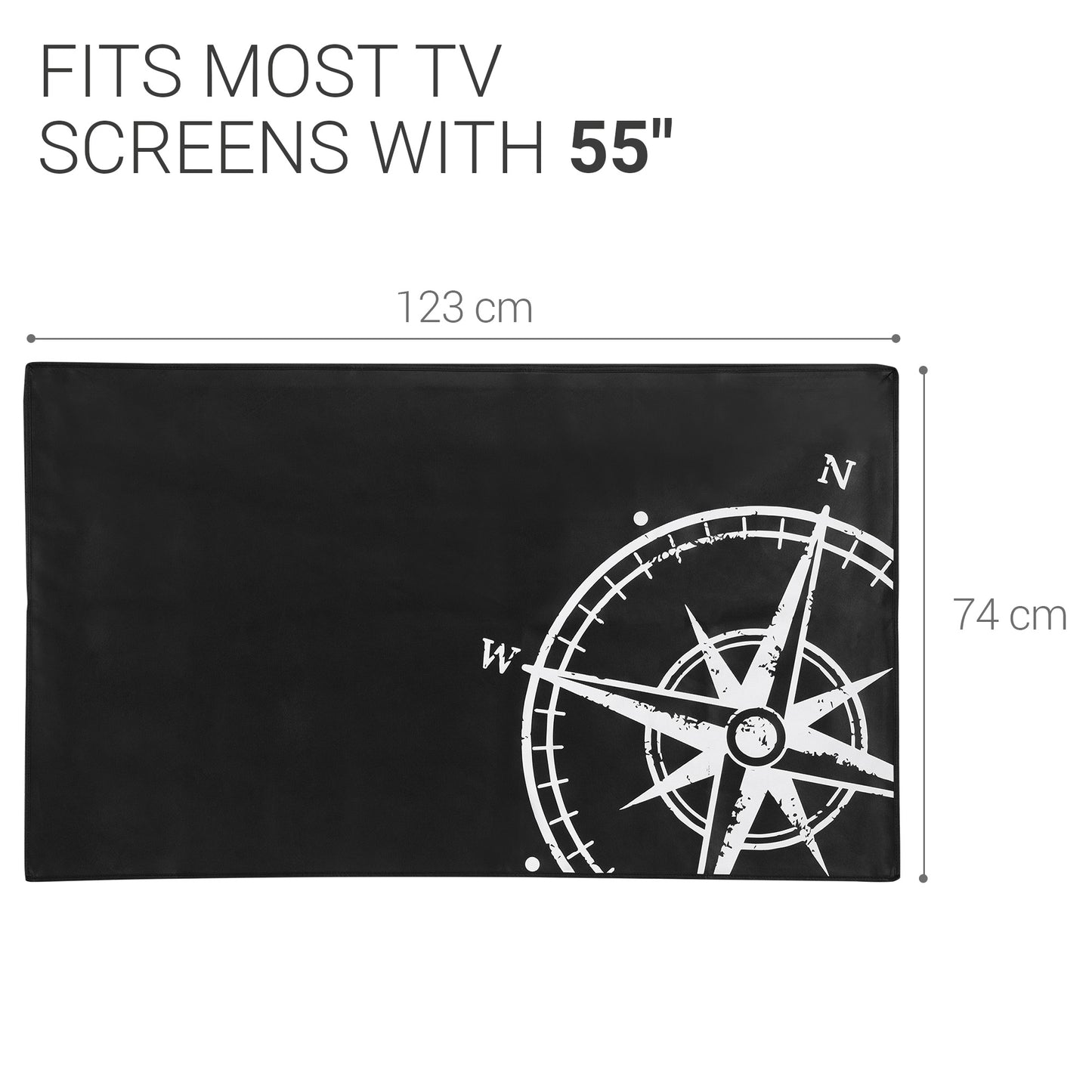 kwmobile 55" TV Cover Indoor Television Sleeve Screen Protector Cover TV Screen Dust Cover TV Cover