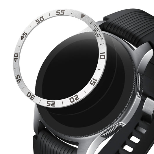 kwmobile Schutzring kompatibel mit Samsung Galaxy Watch (46mm) / Galaxy Gear S3 Frontier & Classic Fitnesstracker - Bezel Ring Lünette in Silber Schwarz Silber  [dsg01]