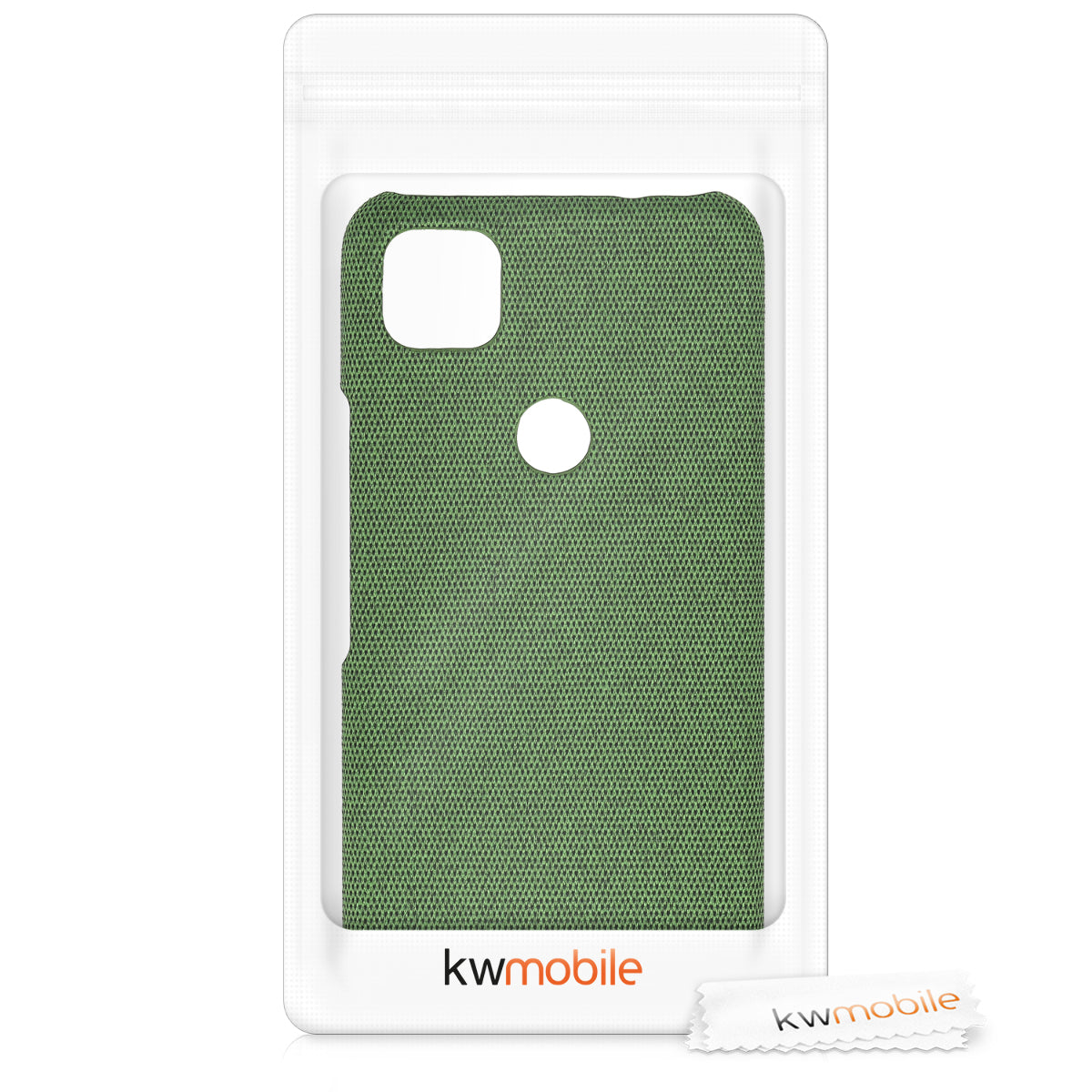 kwmobile Case Compatible with Google Pixel 4a - Cover - Fabric Cover Phone Case - Back Cover