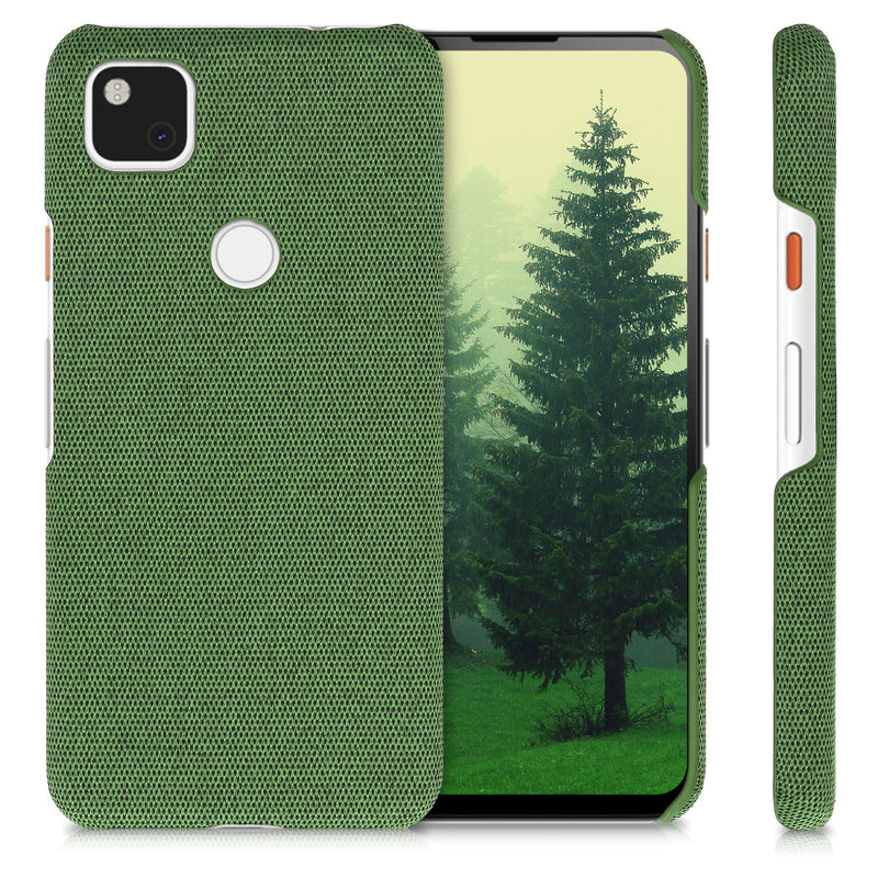 kwmobile Case Compatible with Google Pixel 4a - Cover - Fabric Cover Phone Case - Back Cover