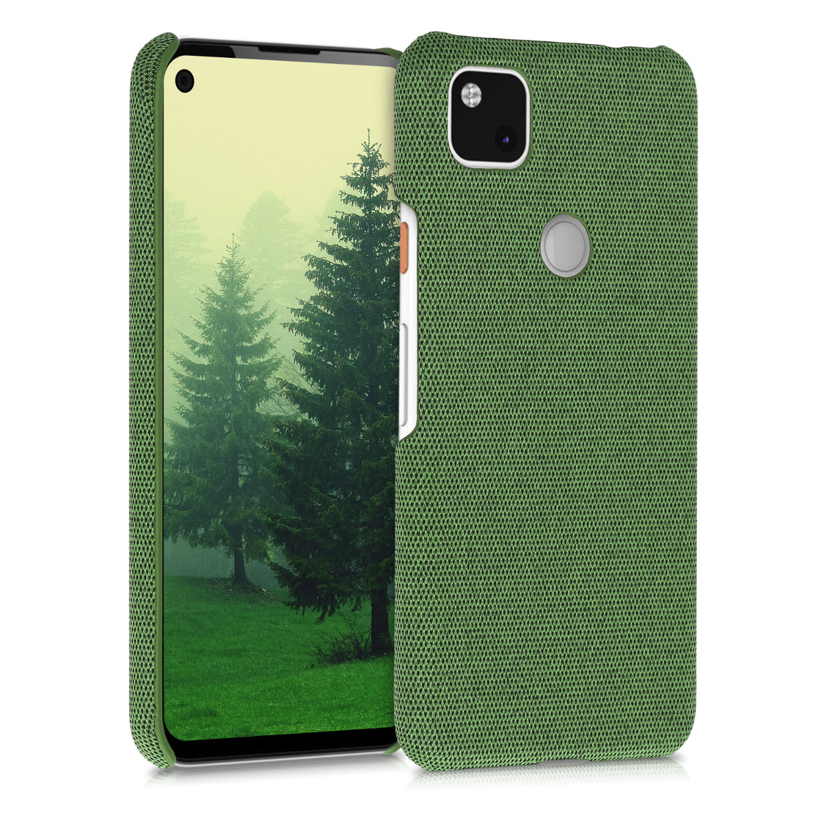 kwmobile Case Compatible with Google Pixel 4a - Cover - Fabric Cover Phone Case - Back Cover