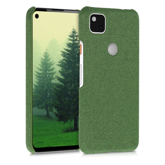 kwmobile Case Compatible with Google Pixel 4a - Cover - Fabric Cover Phone Case - Back Cover
