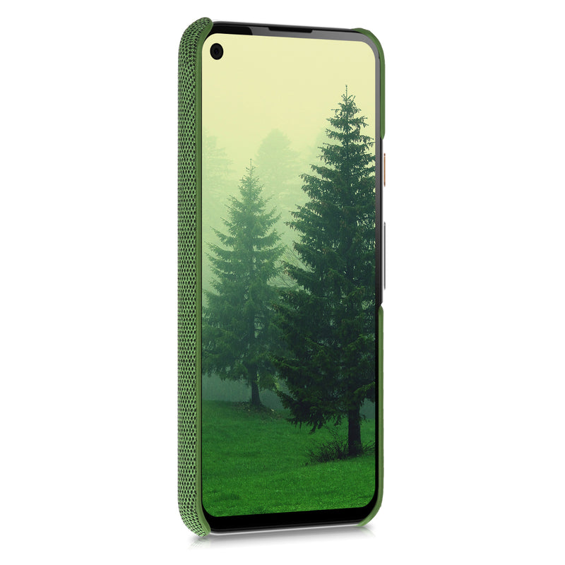 kwmobile Case Compatible with Google Pixel 4a - Cover - Fabric Cover Phone Case - Back Cover