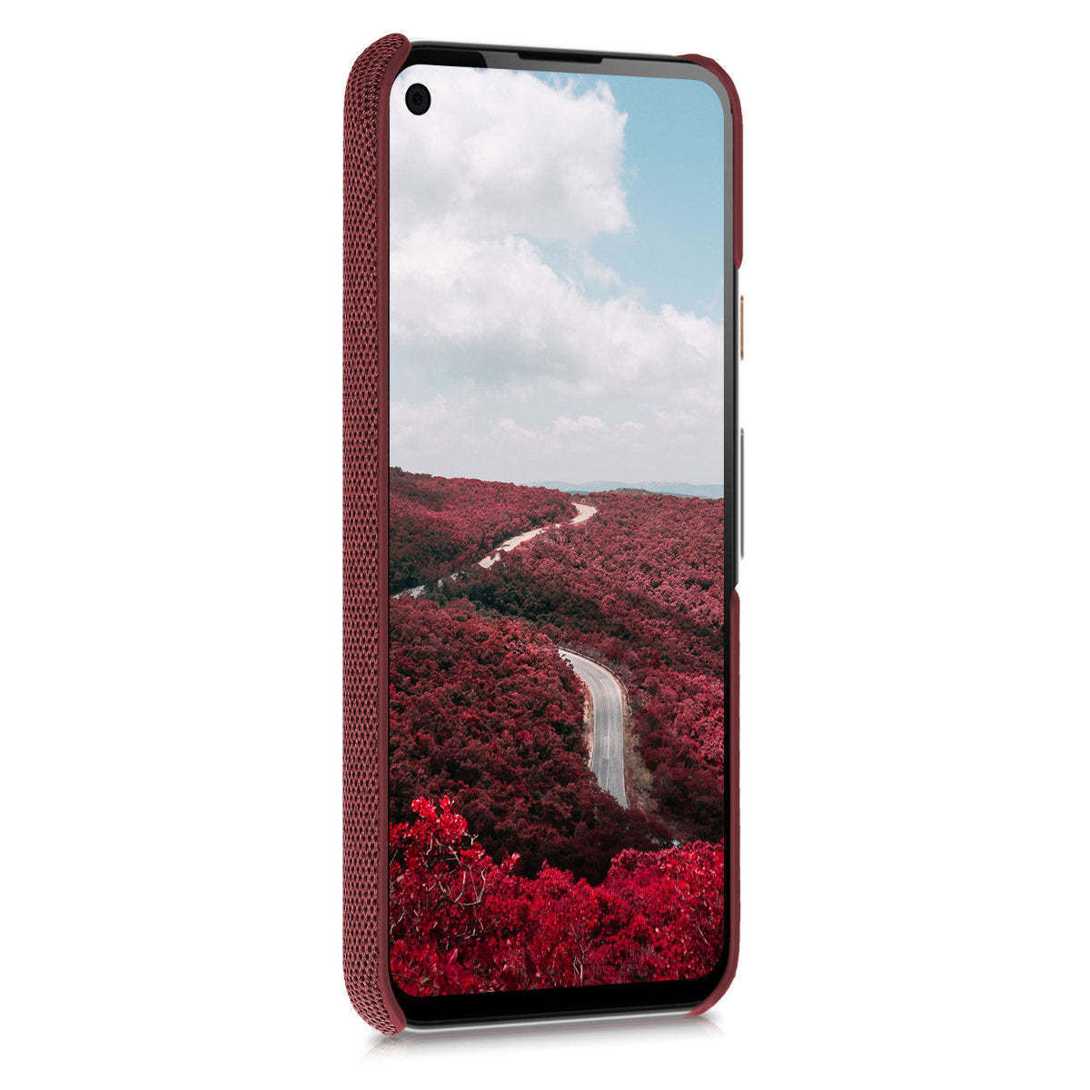 kwmobile Case Compatible with Google Pixel 4a - Cover - Fabric Cover Phone Case - Back Cover