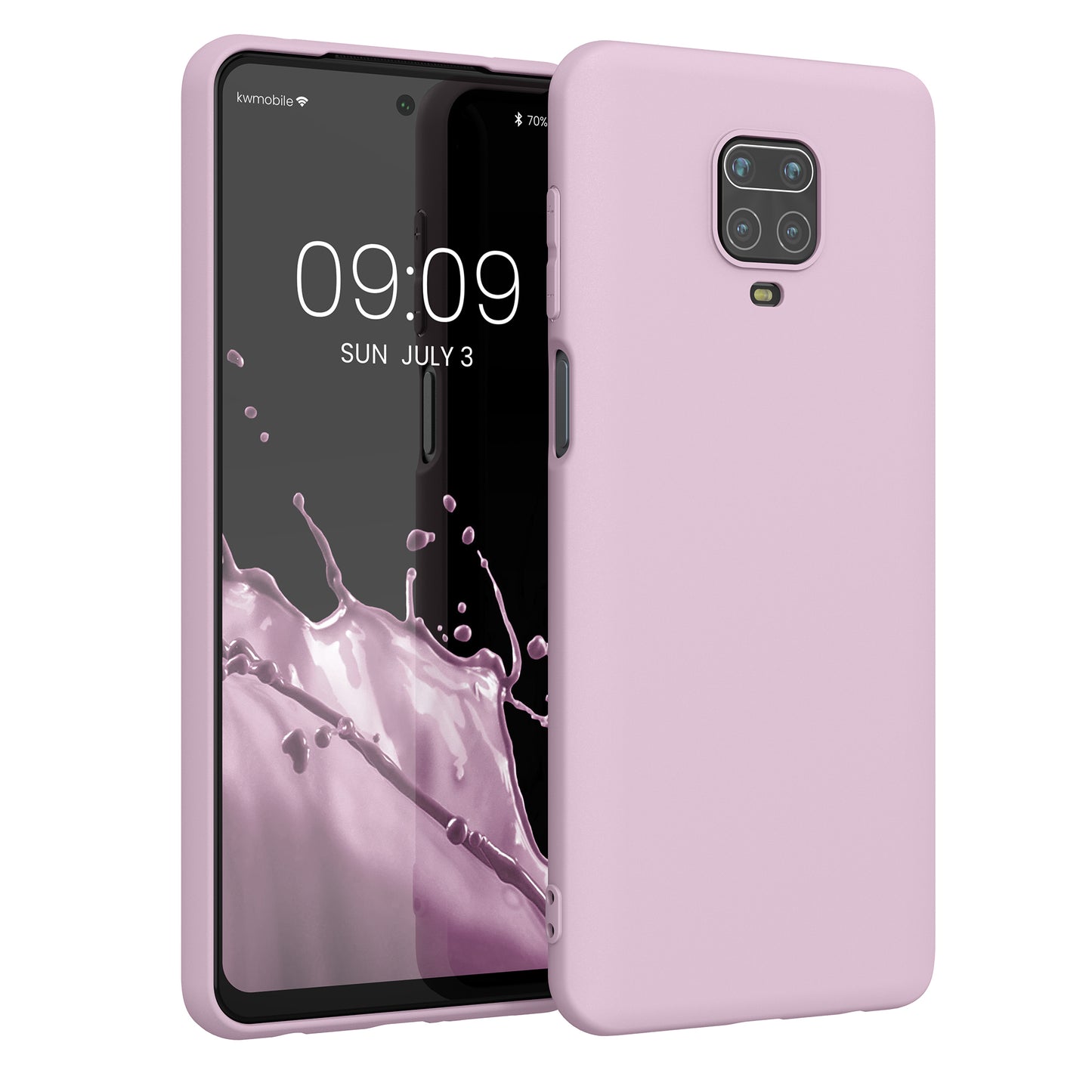 kwmobile Handyhülle für Xiaomi Redmi Note 9S / 9 Pro / 9 Pro Max Hülle - TPU Case - Kabelloses Laden - Schutzhülle Cover in Mauve Mauve  