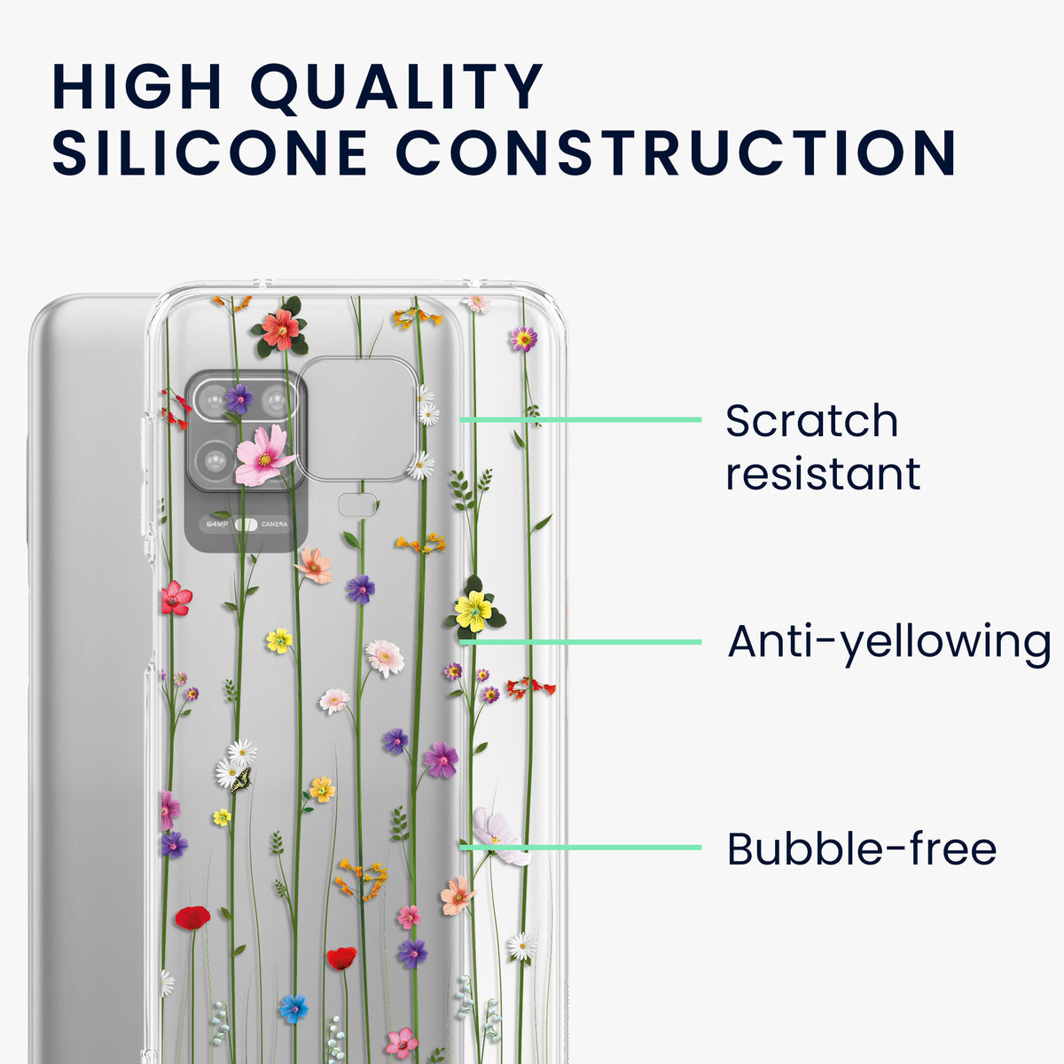 Clear Silicone Phone Case for Xiaomi Redmi Note 9S / 9 Pro / 9 Pro Max