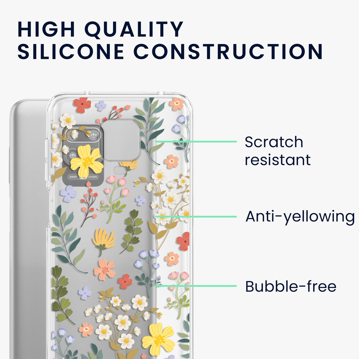 Clear Silicone Phone Case for Xiaomi Redmi Note 9S / 9 Pro / 9 Pro Max