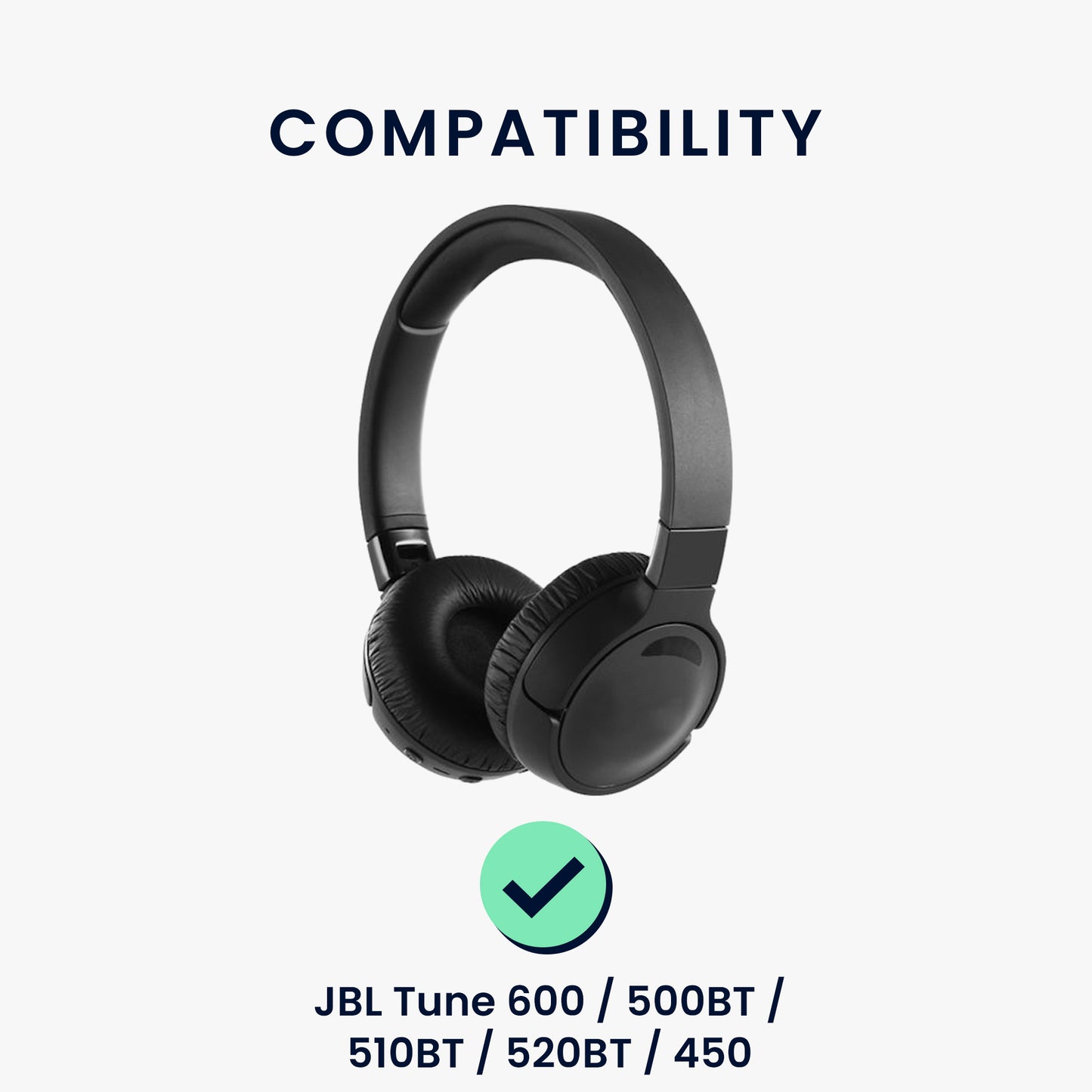kwmobile Ear Pads for JBL Tune 600 / 500BT / 510BT / 520BT / 450 Ear Cushions Replacement Parts Headphone Replacement Pads Over Ear Headphones