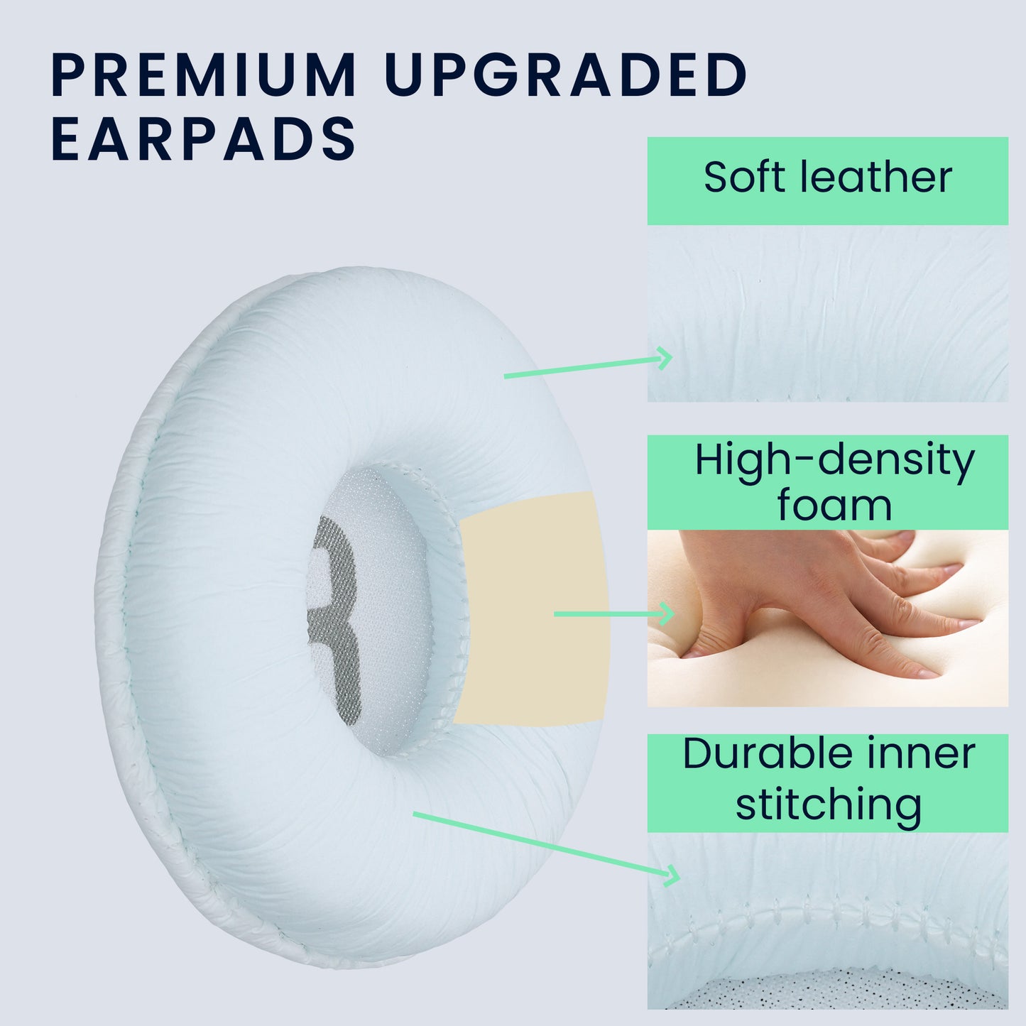 kwmobile Ear Pads for JBL Tune 600 / 500BT / 510BT / 520BT / 450 Ear Cushions Replacement Parts Headphone Replacement Pads Over Ear Headphones