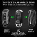 Hyundai 3-Button Keyless Go Hardcover Car Key Cover