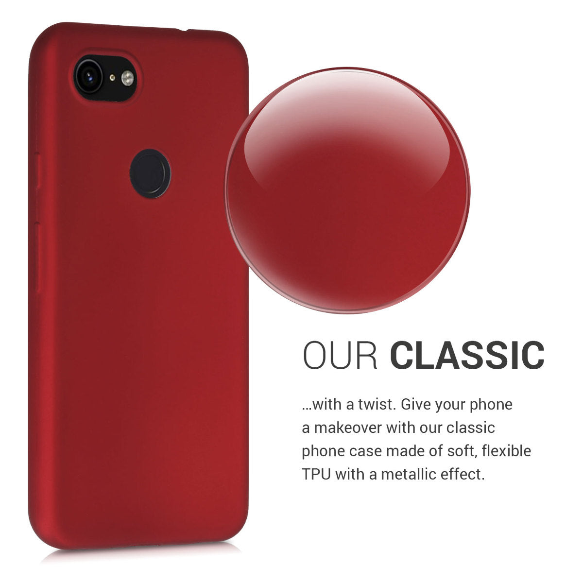 kwmobile Phone Case for Google Pixel 3a Case - Silicone Case - Protective Cover