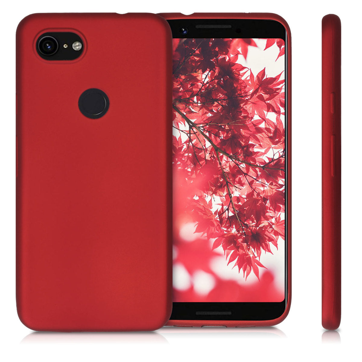 kwmobile Phone Case for Google Pixel 3a Case - Silicone Case - Protective Cover