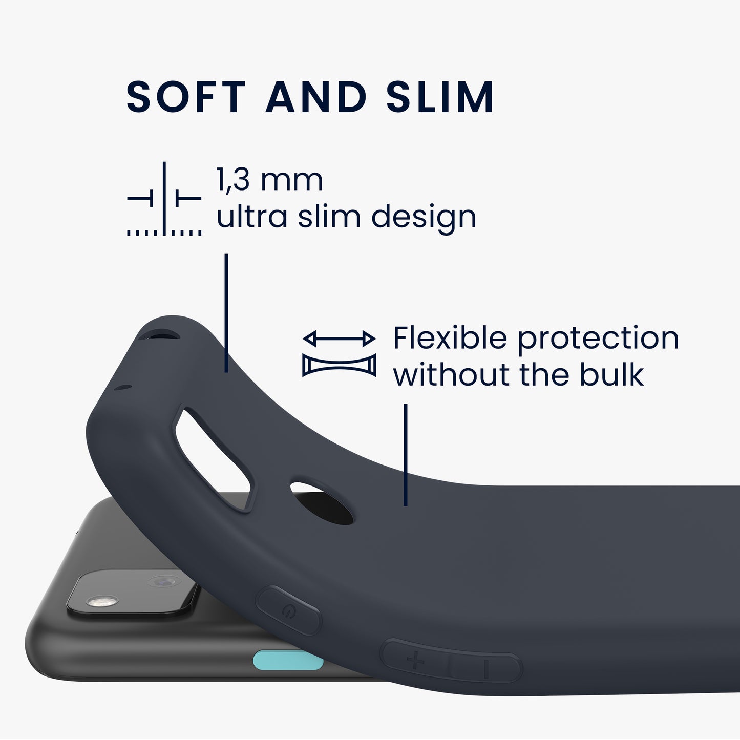 kwmobile Case for Google Pixel 4a Case Wireless Charging Protective Cover