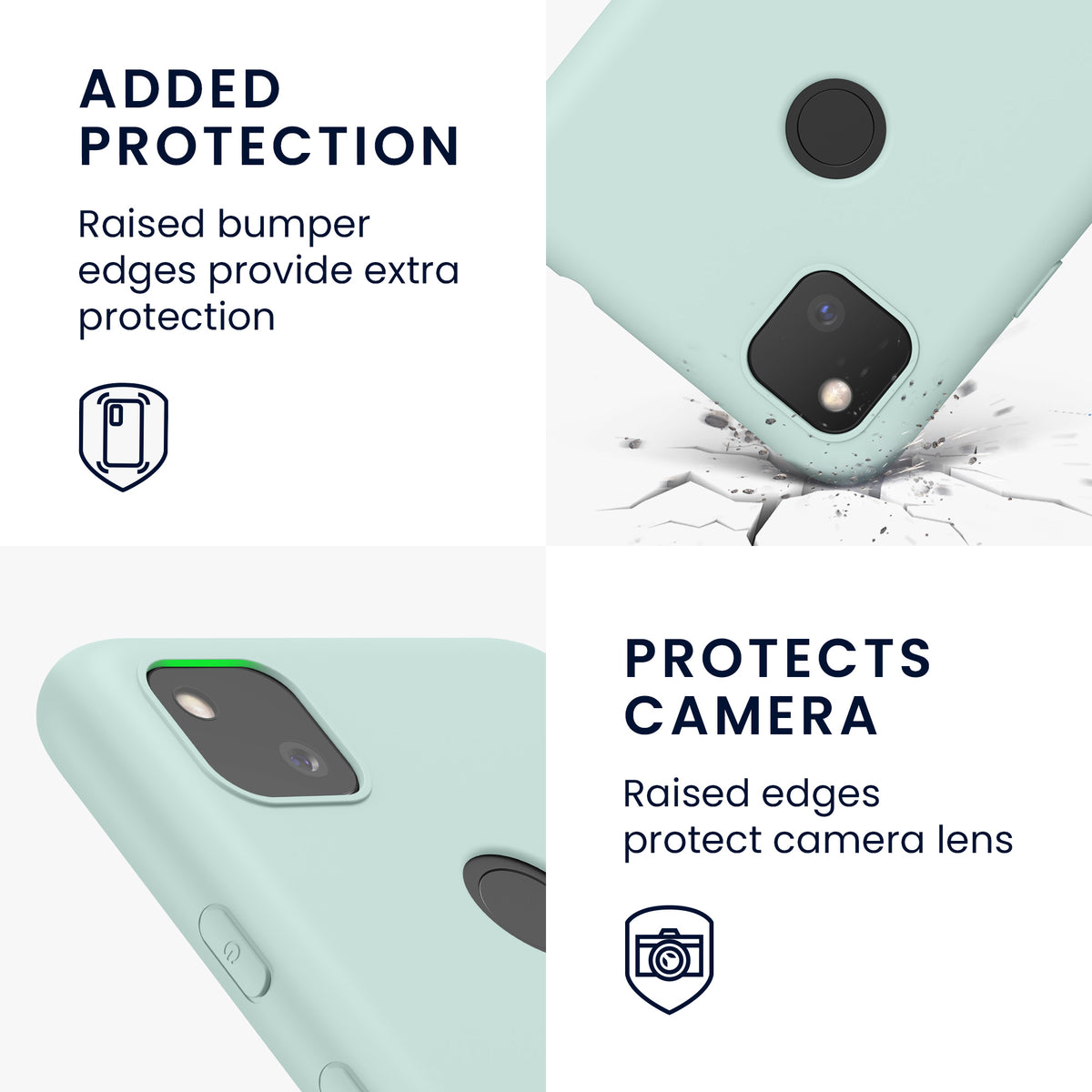 kwmobile Case for Google Pixel 4a Case Wireless Charging Protective Cover
